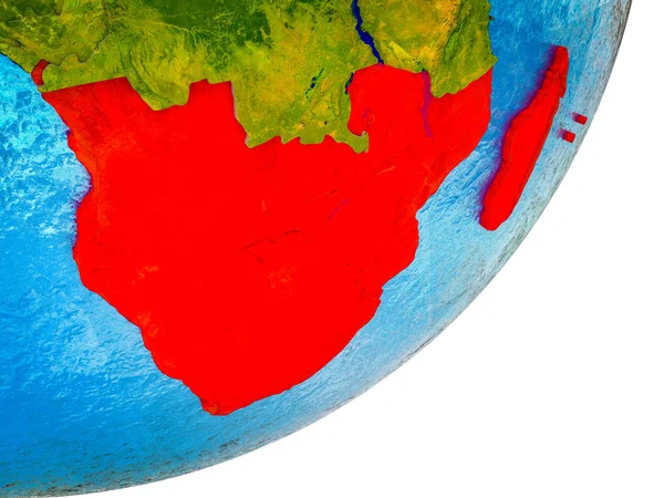 Dél Afrikában Vízzel Megosztott Országban Föld Modellje Illusztráció — Stock Fotó