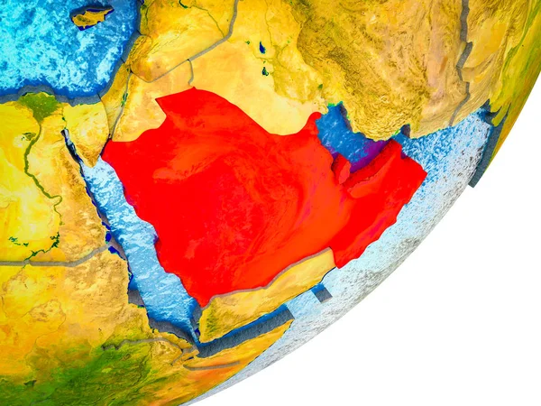 Ccasg ülkeler dünya'nın 3d modelle su ve bölünmüş ülkeler üzerinde. 3D çizim.