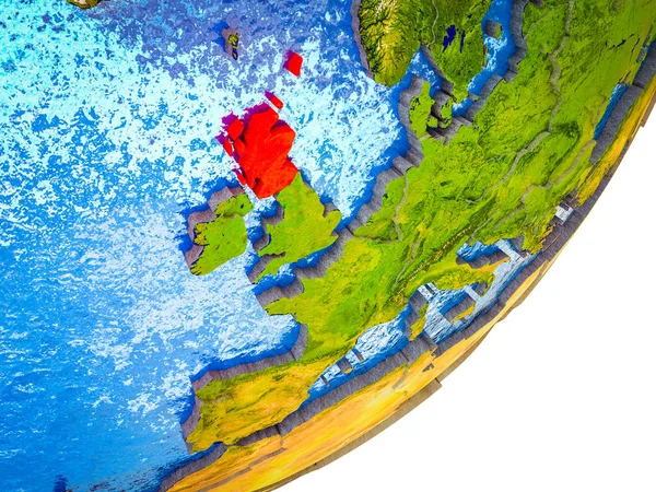 Skotsko Model Země Vodou Rozdělená Země Obrázek — Stock fotografie