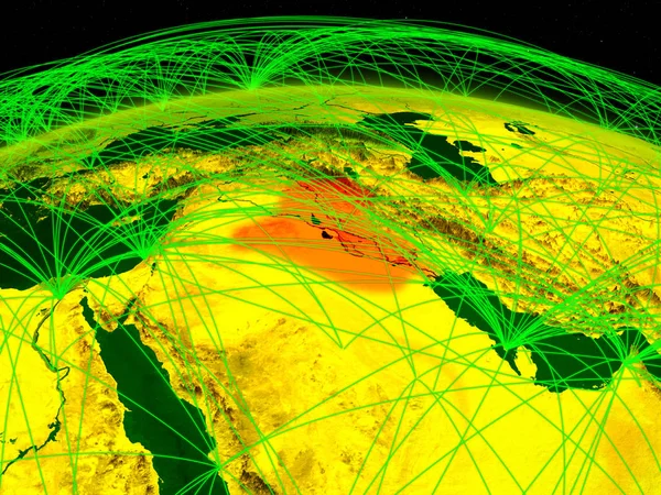 Ірак Цифровий Планеті Земля Міжнародної Мережі Представлення Язку Подорожі Язки — стокове фото