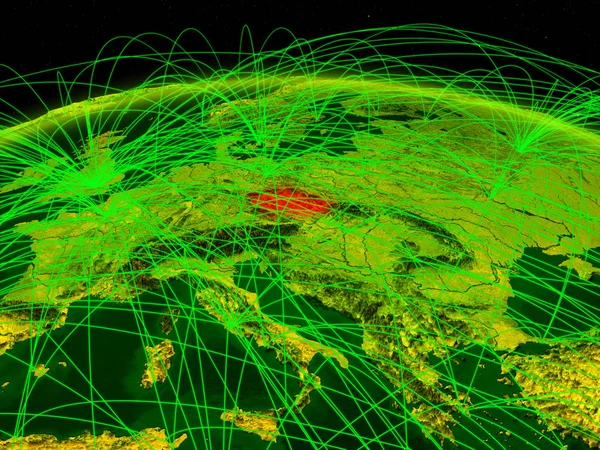 Чехія Цифровий Планеті Земля Міжнародної Мережі Представлення Язку Подорожі Язки — стокове фото
