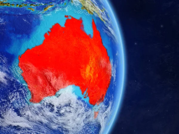 Austrália Planeta Terra Com Fronteiras País Extremamente Detalhada Superfície Planeta — Fotografia de Stock