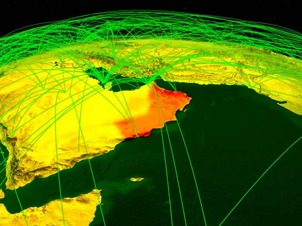 Оман Цифровий Планеті Земля Міжнародної Мережі Представлення Язку Подорожі Язки — стокове фото