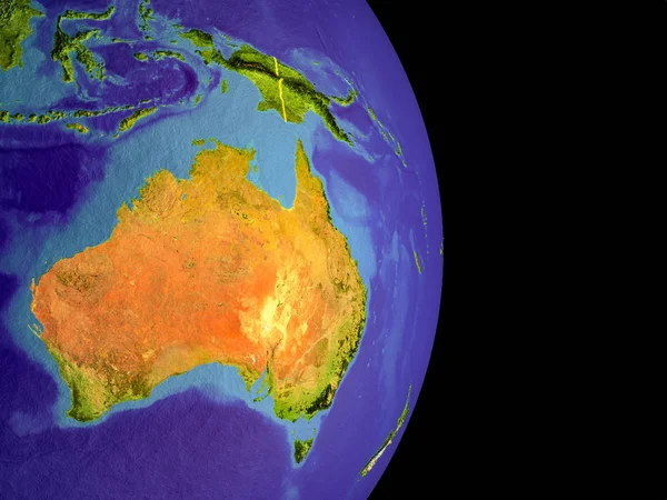 Австралії Космосу Видимими Кордони Надзвичайно Дрібні Деталі Поверхні Пластикових Планети — стокове фото
