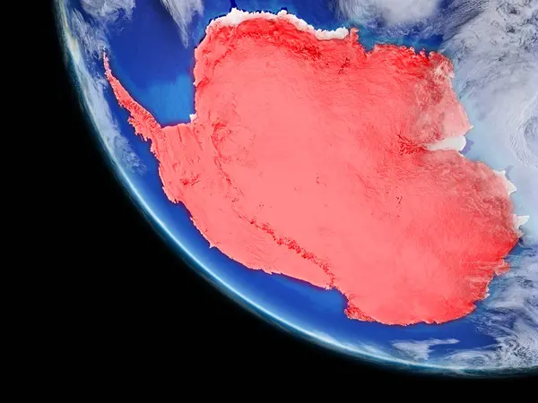 Antarctica Planeet Aarde Vanuit Ruimte Zeer Fijne Detail Van Het — Stockfoto