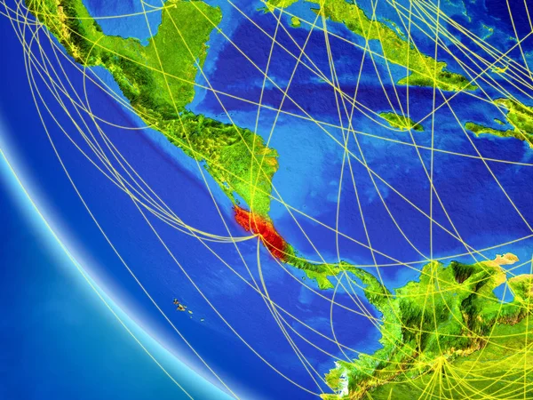 Costa Rica Auf Dem Planeten Erde Aus Dem All Mit — Stockfoto