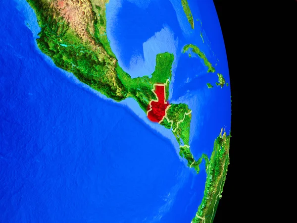 Guatemala Auf Einem Realistischen Modell Des Planeten Erde Mit Ländergrenzen — Stockfoto