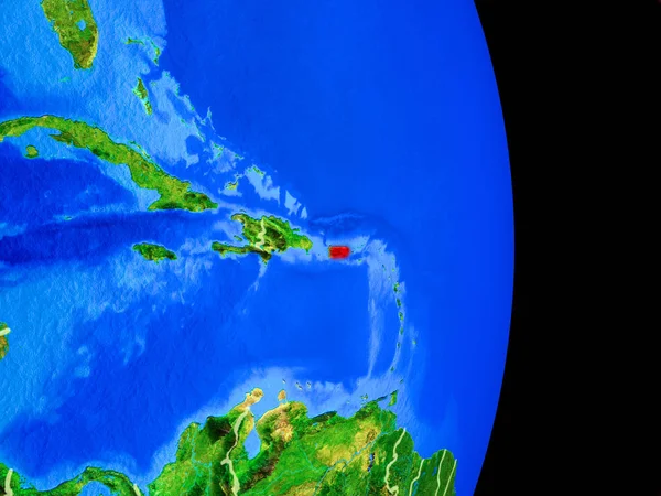 Puerto Rico Realistische Model Van Planeet Aarde Met Landsgrenzen Zeer — Stockfoto