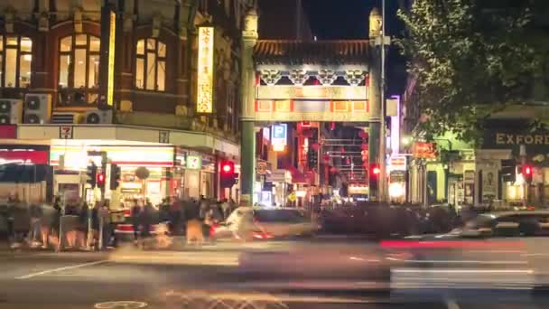 Melbourne Chinatown timelapse — Stock Video