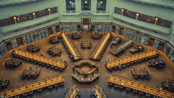 Timelapse de la biblioteca en Melbourne — Vídeos de Stock