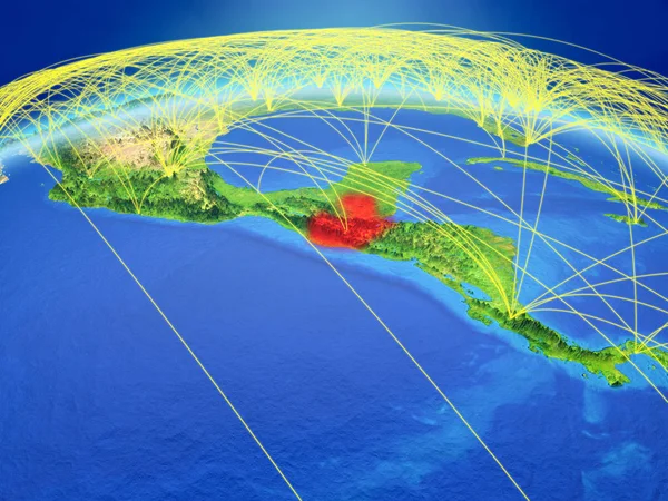 Guatemala Auf Dem Planeten Erde Mit Einem Internationalen Netzwerk Das — Stockfoto