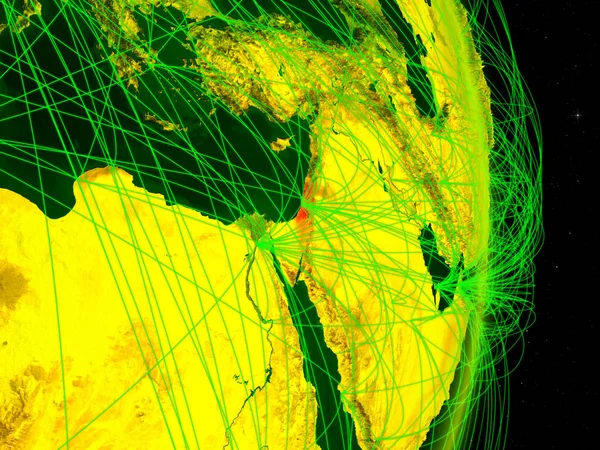 Ізраїль Цифровий Планеті Земля Мережею Концепція Підключення Відрядних Язку Ілюстрації — стокове фото