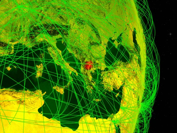 Македонія Цифровий Планеті Земля Мережею Концепція Підключення Відрядних Язку Ілюстрації — стокове фото