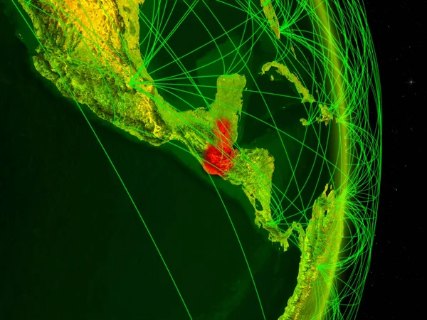 Guatemala Sur Planète Numérique Terre Avec Réseau Concept Connectivité Voyage — Photo