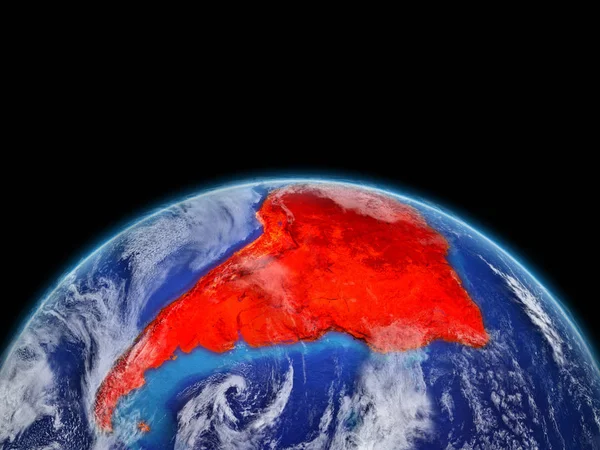 Amérique Sud Sur Planète Terre Planète Extrêmement Détaillée Surface Nuages — Photo