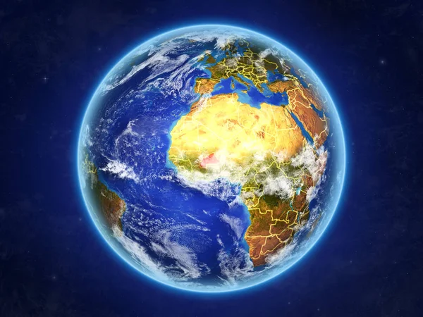 Буркіна Фасо Космосу Планета Земля Кордони Надзвичайно Високий Деталі Поверхні — стокове фото