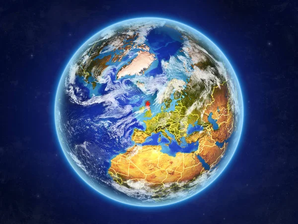 Szkocji Kosmosu Planeta Ziemia Granic Kraju Bardzo Wysokiej Szczegółowo Powierzchni — Zdjęcie stockowe
