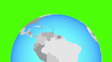 Caribbean küre üzerinde