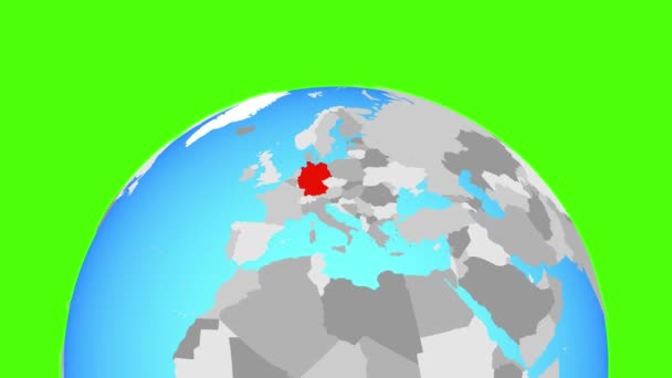 Deutschland auf dem Globus — Stockvideo