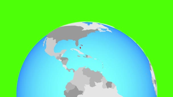 Bahamas no globo — Vídeo de Stock