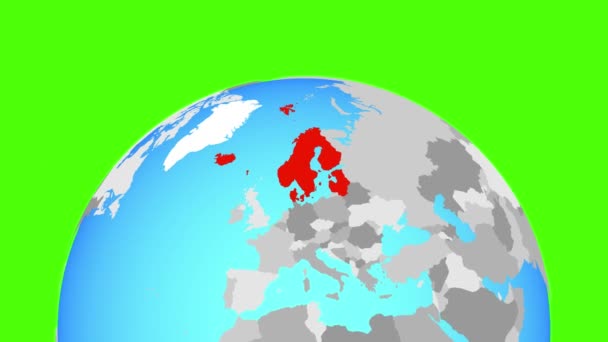 Europa del Norte en el mundo — Vídeo de stock
