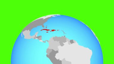 Caribbean küre üzerinde
