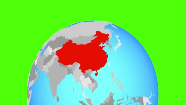 La Cina sul globo — Video Stock