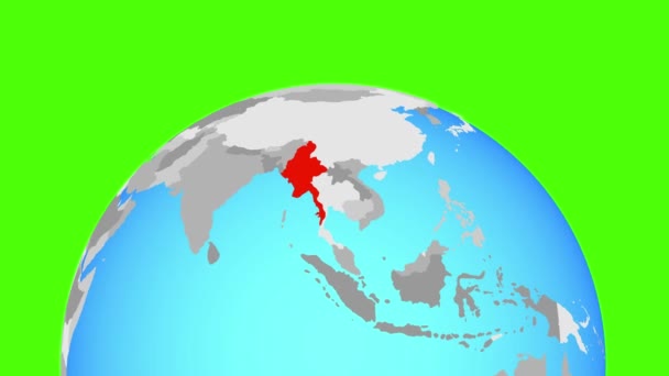 Мьянма на планете — стоковое видео