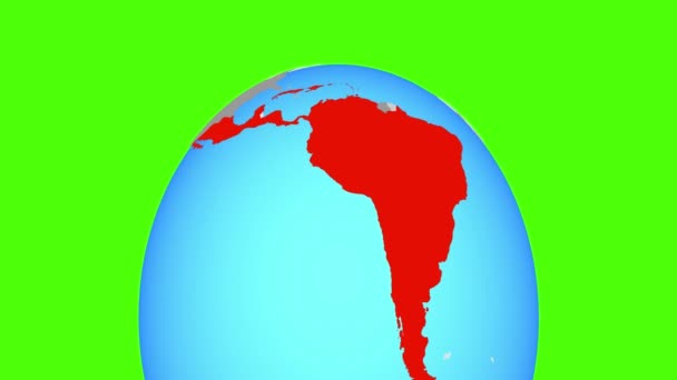 Latin Amerika dünya üzerinde — Stok video