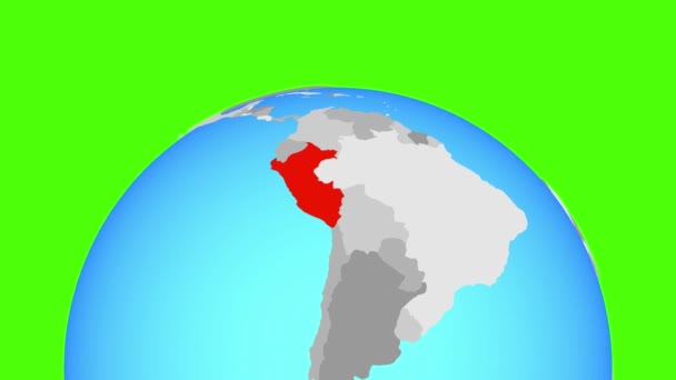 Peru Globe — Stok video