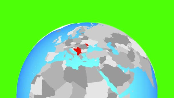 Cefta-länderna på Globe — Stockvideo