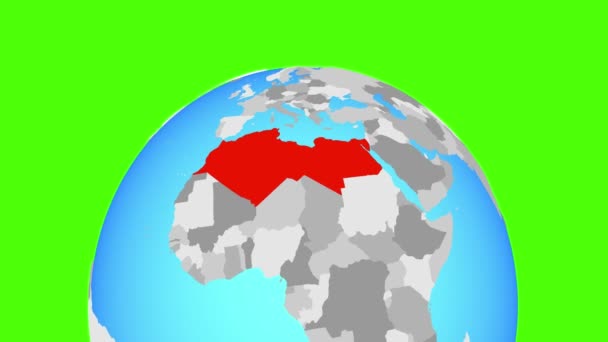 Nord Africa sul globo — Video Stock