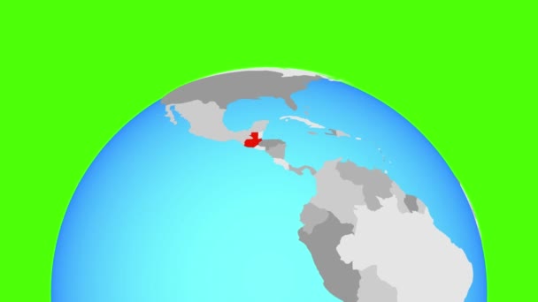Guatemala sul globo — Video Stock