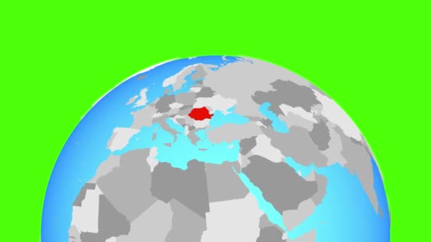 Rumunsko na zeměkouli — Stock video