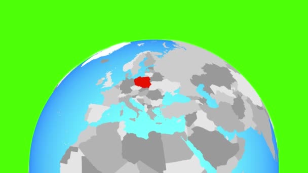 波兰在地球上 — 图库视频影像