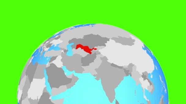 Üzbegisztán a világon — Stock videók