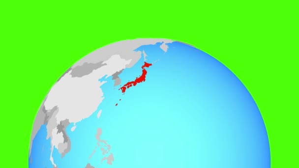 Japão no globo — Vídeo de Stock