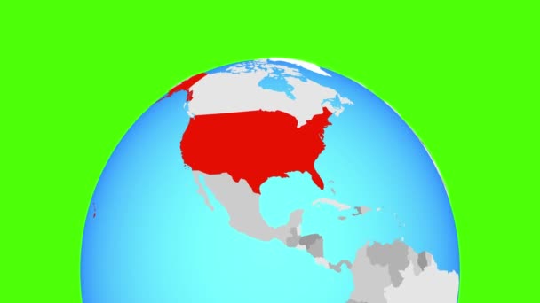 États-Unis sur le globe — Video