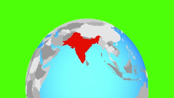 Dünya üzerinde İngiliz Hindistan — Stok video