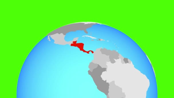 América Central no globo — Vídeo de Stock