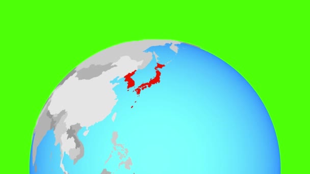 Japão e Coreia no mundo — Vídeo de Stock