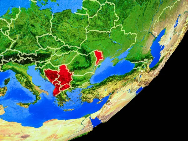 Χώρες Της Cefta Ανέρχονται Στον Πλανήτη Σύνορα Χωρών Και Ιδιαίτερα — Φωτογραφία Αρχείου