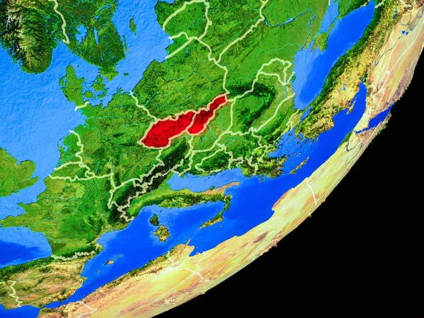 Eski Çekoslovakya Planet Earth Ülke Sınırları Son Derece Detaylı Gezegenin — Stok fotoğraf