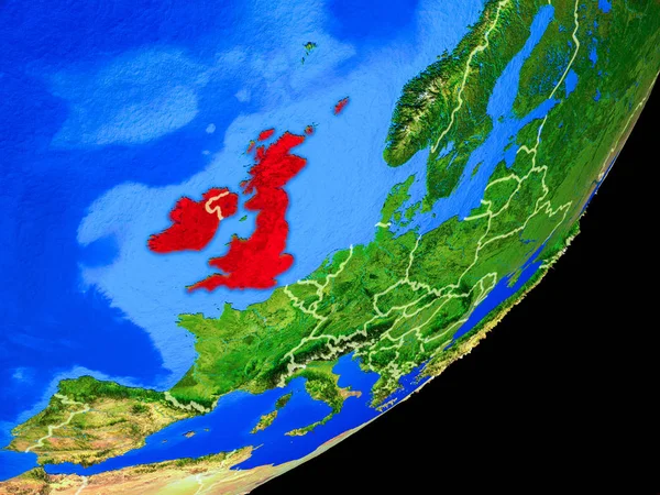 Ilhas Britânicas Planeta Terra Com Fronteiras País Superfície Planeta Altamente — Fotografia de Stock