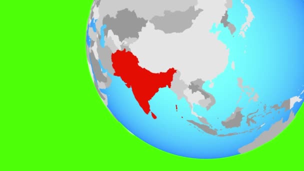 Asia meridional zoom — Vídeos de Stock