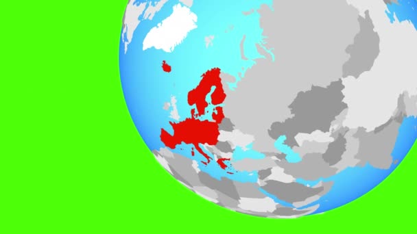 Espaço Schengen membros zoom — Vídeo de Stock