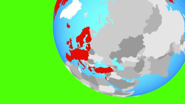 OCDE zoom dos membros europeus — Vídeo de Stock