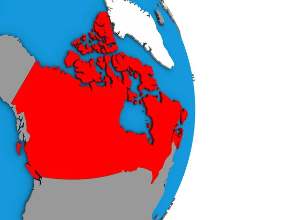 Canada Simple Political Globe Illustration — Photo