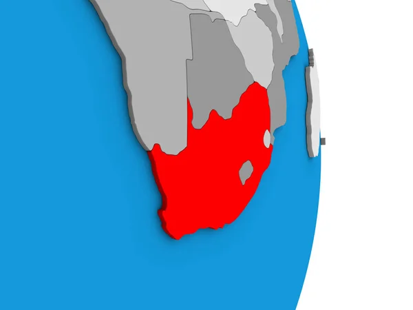 Південна Африка Простий Політичних Моделі Землі Ілюстрація — стокове фото