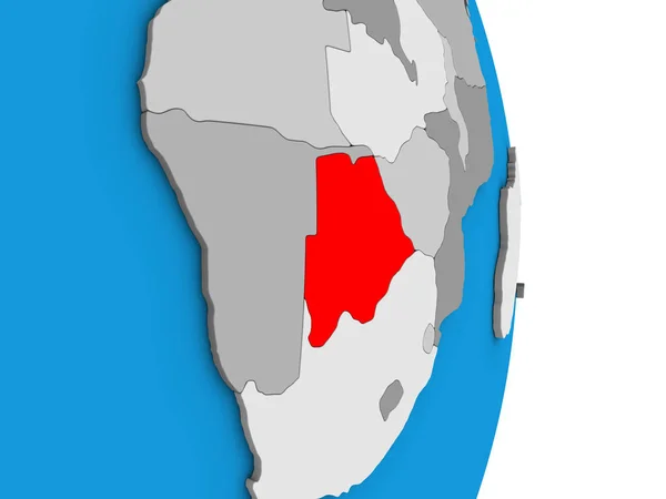 Botswana Egyszerű Politikai Földgömb Illusztráció — Stock Fotó